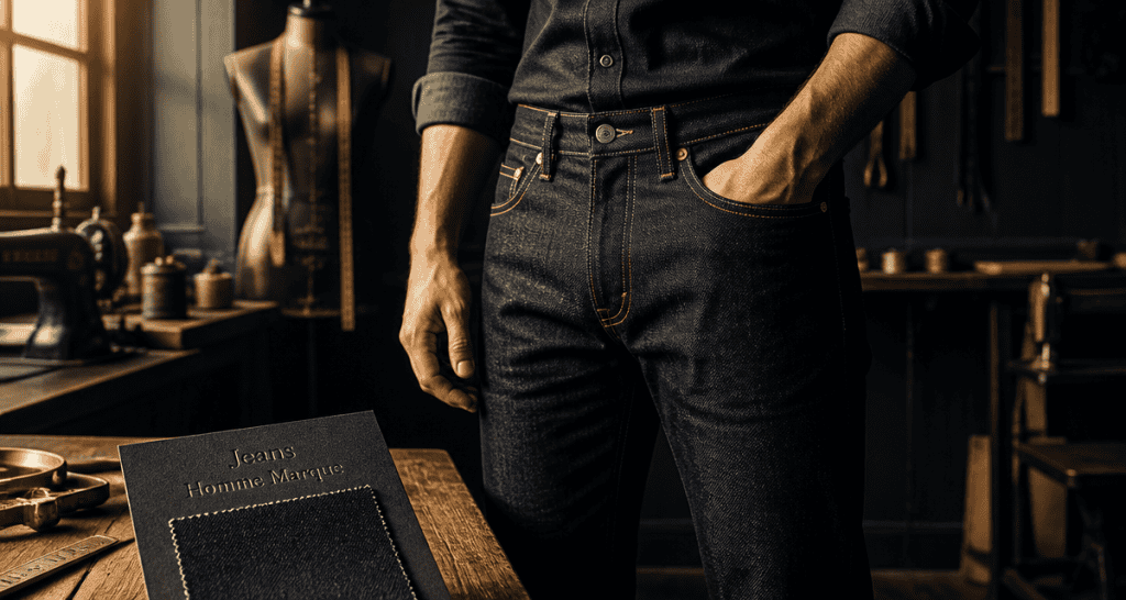 jeans homme marque selvedge atelier couture