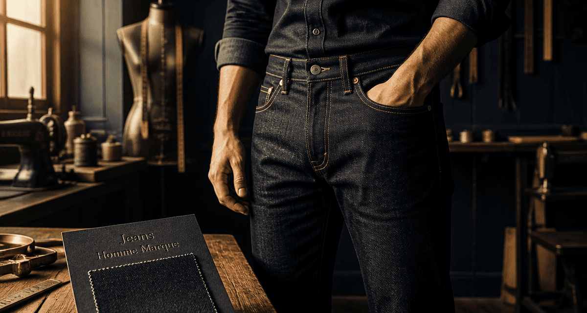 jeans homme marque selvedge atelier couture