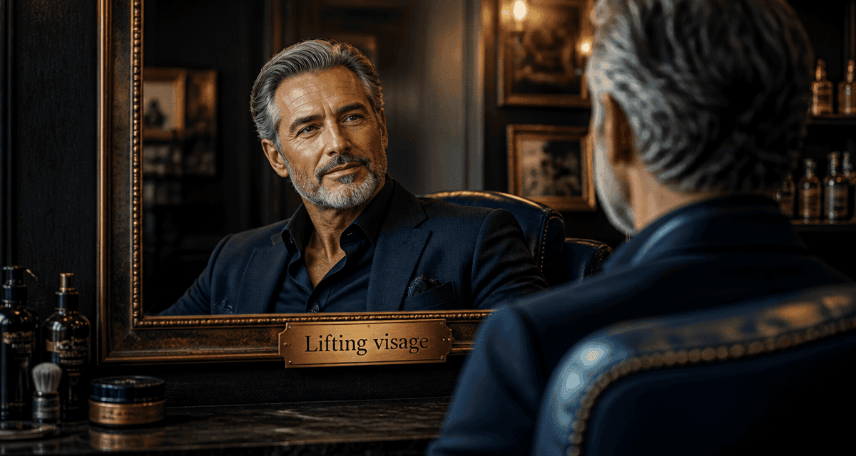 lifting visage avant après portrait homme