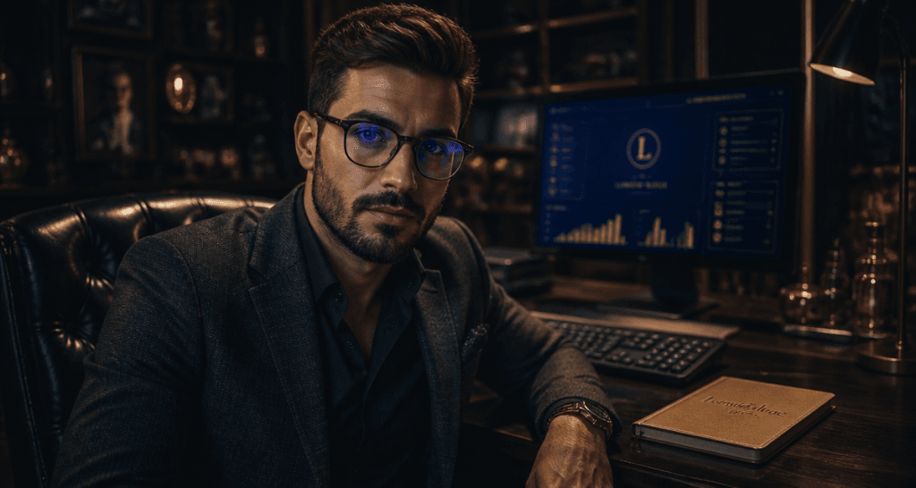 lunettes anti lumiere bleue efficacite sur homme au bureau