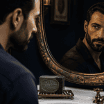quel savon pour peau grasse homme devant miroir