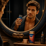 wild déodorant avis homme devant miroir