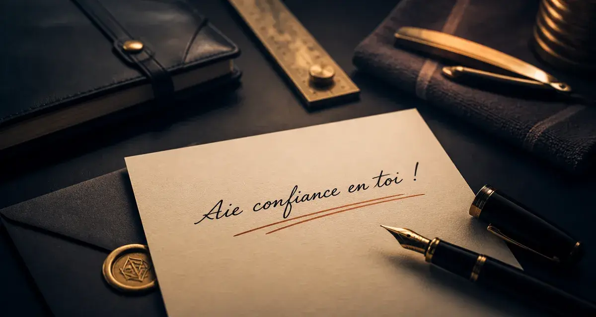 Aie confiance en toi : orthographe correcte