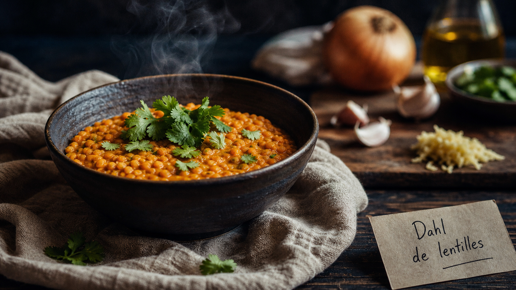 Aliment bon pour la santé : dahl de lentilles corail au curcuma, règle 80/20