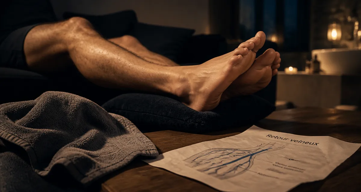 Ameliorer la circulation sanguine, retour veineux : jambes surélevées