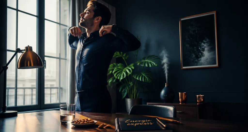 comment avoir de l energie rapidement homme qui s etire