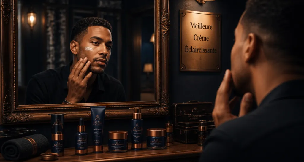 meilleur crème éclaircissante pour visage homme appliquant soin