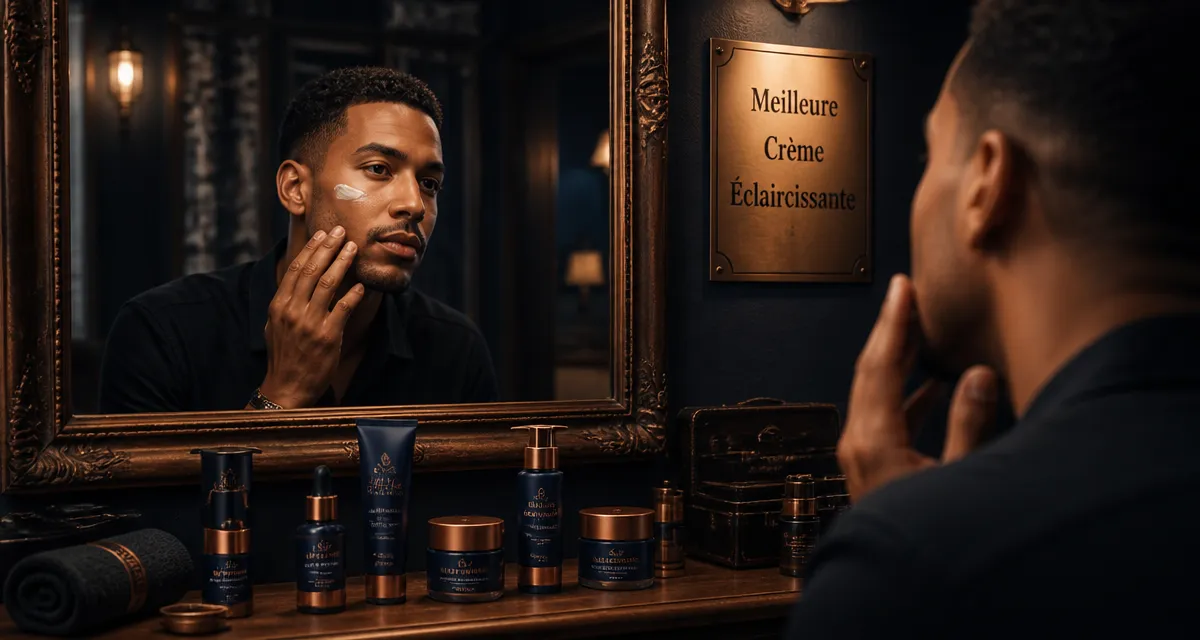 meilleur crème éclaircissante pour visage homme appliquant soin