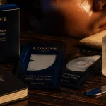 my sos beauty avis : masque hydrogel et sérum sur table barbershop