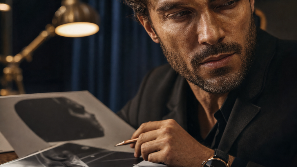 Rhinoplastie pour homme : nez et angle naso-labial, visage masculin en consultation