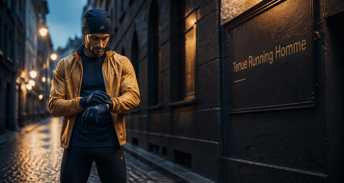 tenue running homme urbaine superposée