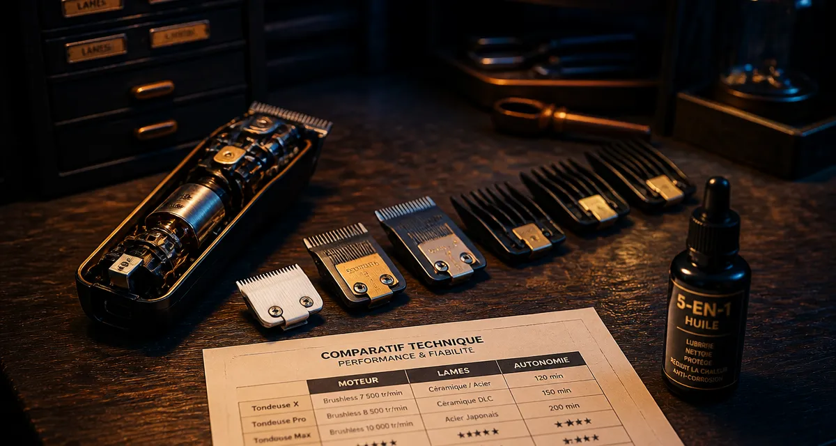 Tondeuse cheveux comparaison : moteur, lames, autonomie