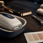 Appareil épilation définitive en lumière pulsée, embout et test peau