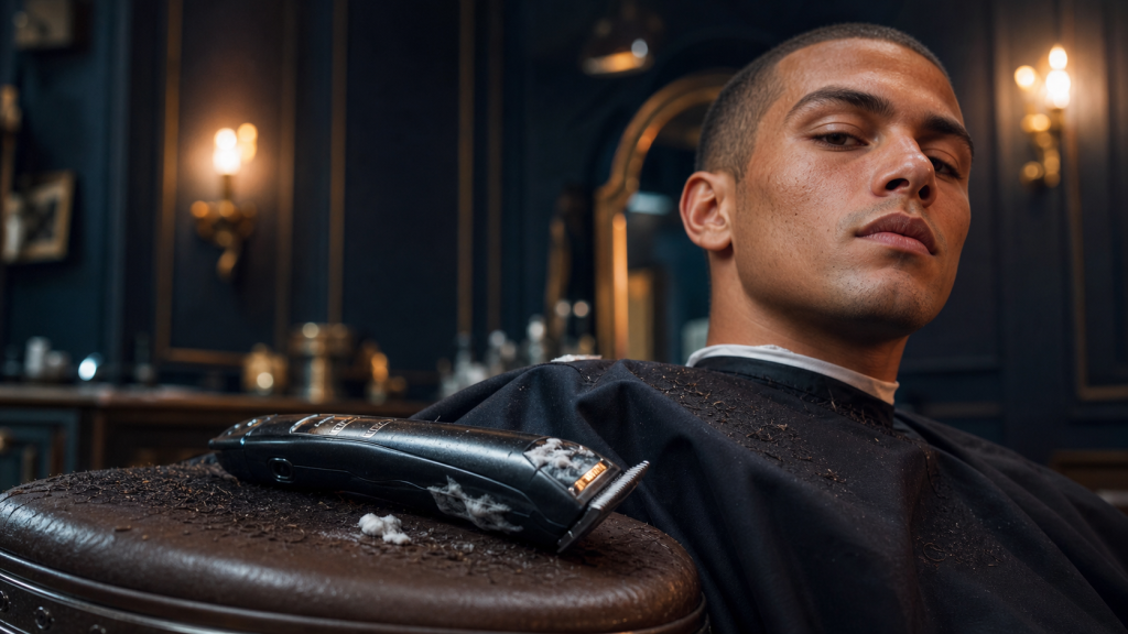 Buzz cut cheveux bouclés 3 à 6 mm