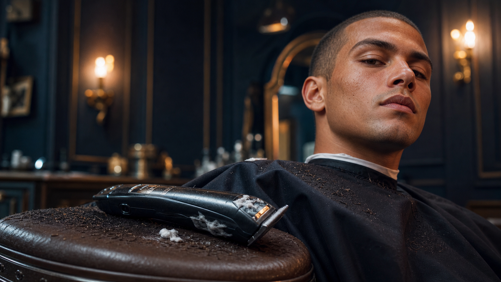 Buzz cut cheveux bouclés 3 à 6 mm