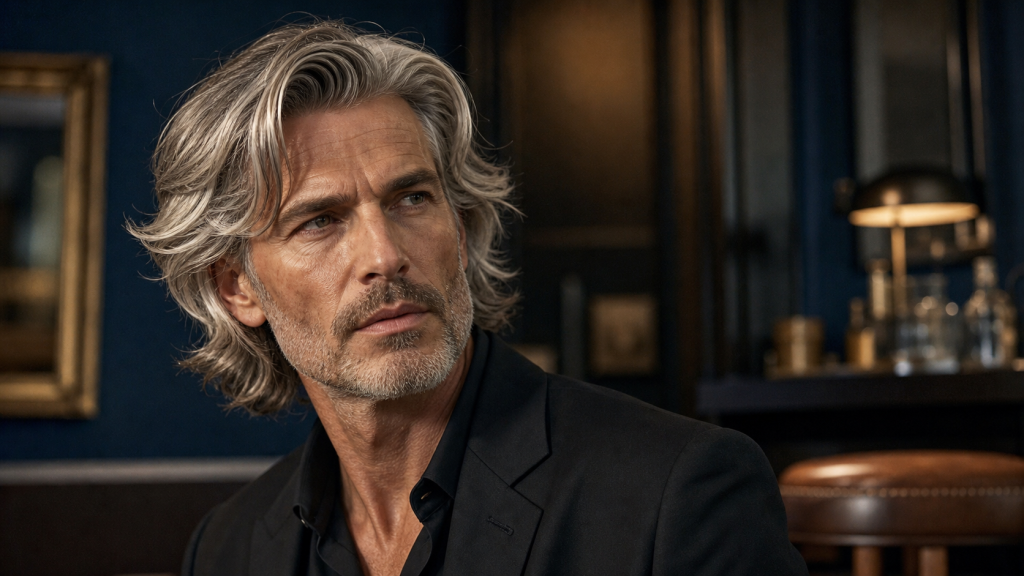 Coupe cheveux gris dégradé pour un volume sans effet casque