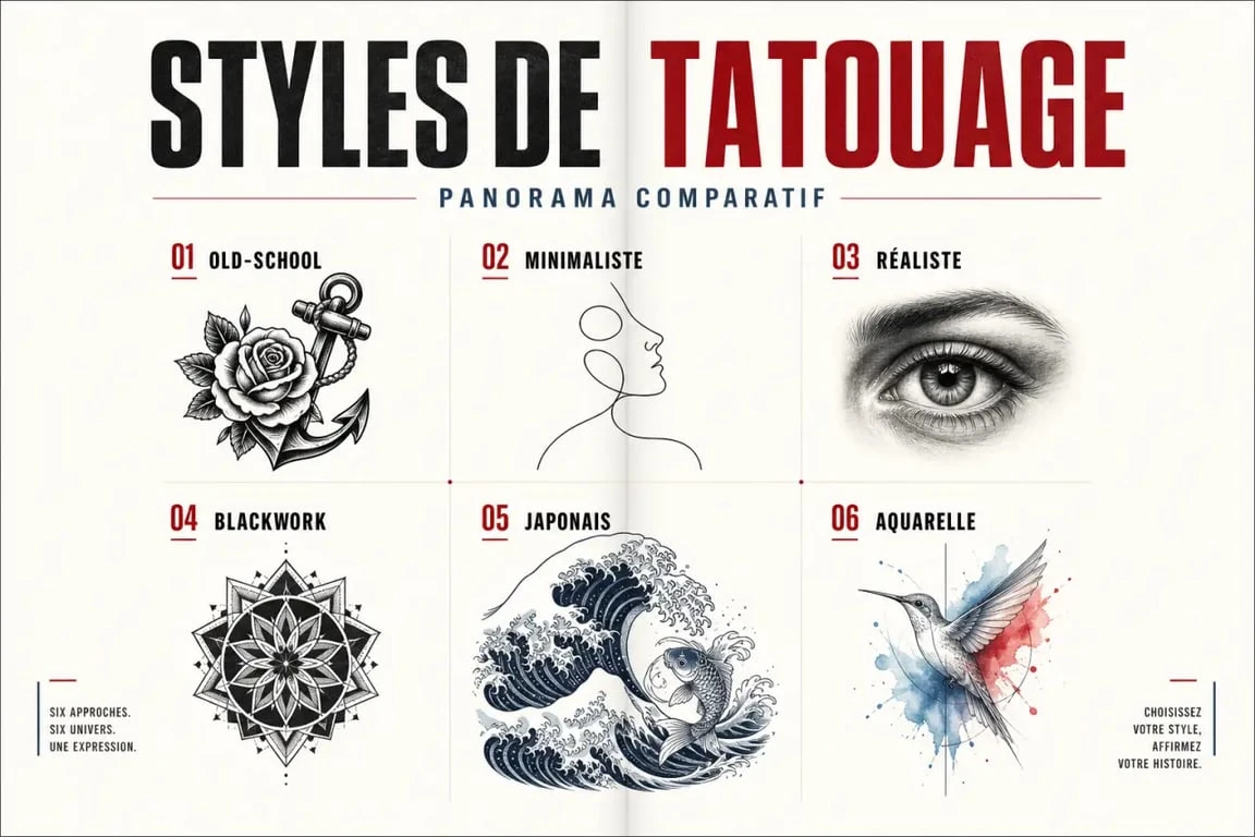 Styles tatouage : panorama visuel des principaux styles de tatouage
