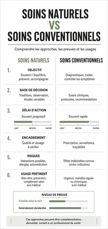 Comparatif des différences entre soin au naturel et soin conventionnel pour la peau