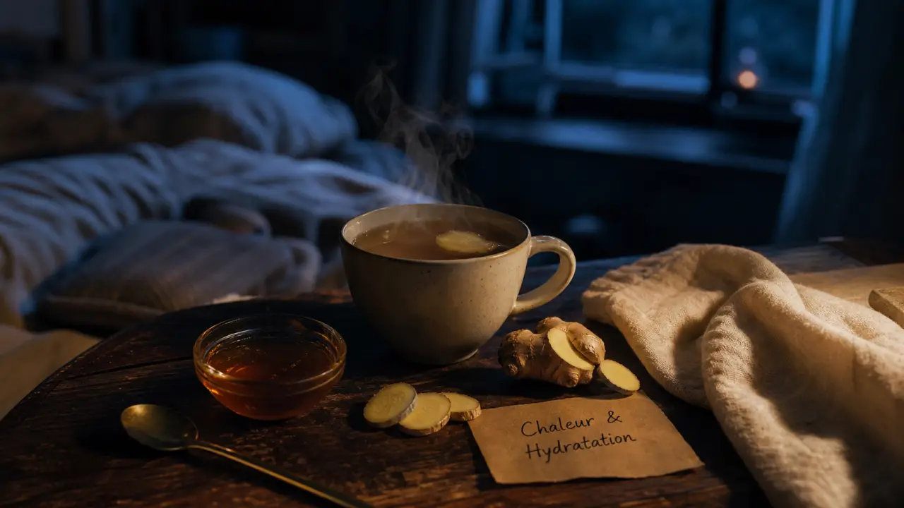 Tisane gingembre-miel, remèdes naturels contre la grippe