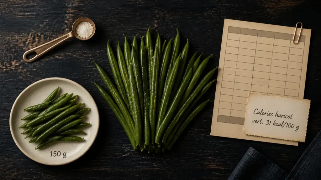 Haricot vert calorie : 28 à 33 kcal pour 100 g