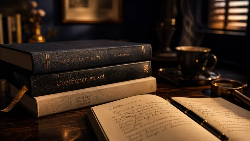 Livre la confiance en soi : carnet, livres et exercices