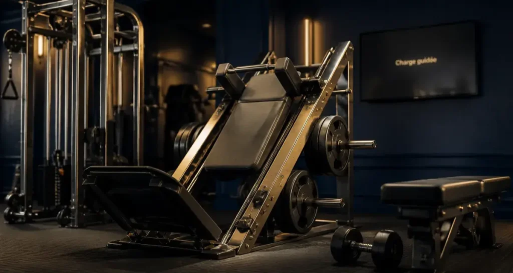 Salle de sport machine : presse guidée et station multigym en salle