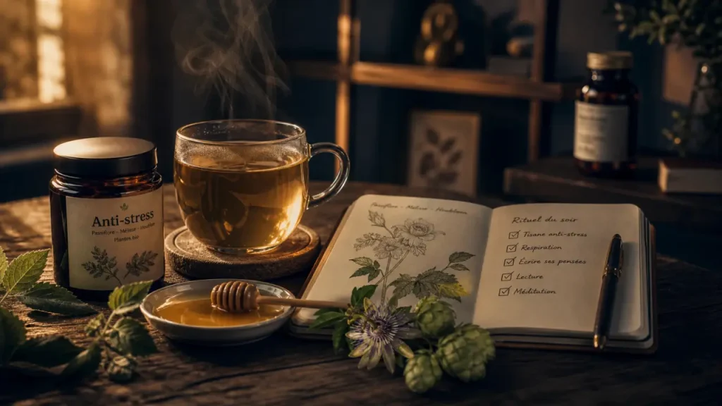 Stress et phytothérapie : tisane anti-stress au miel