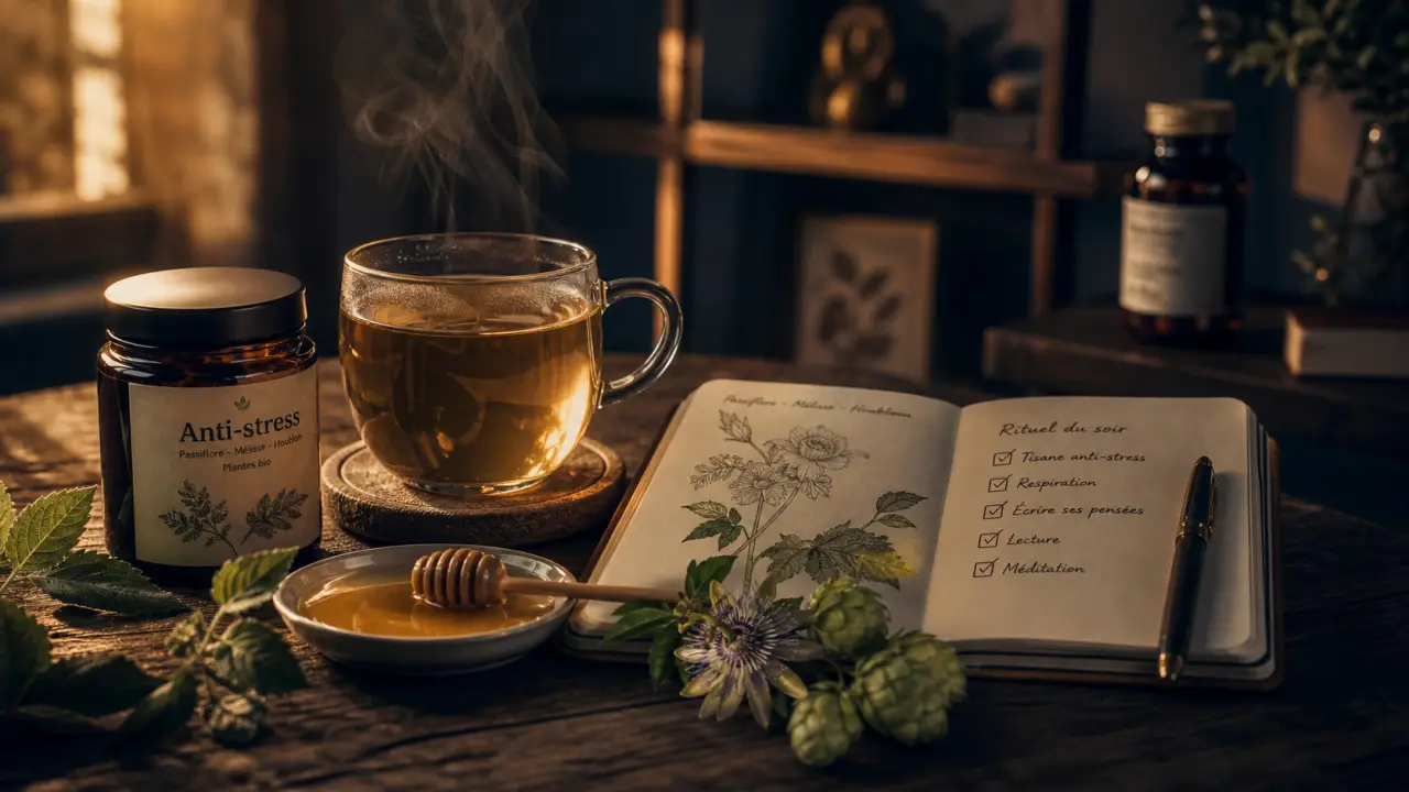 Stress et phytothérapie : tisane anti-stress au miel