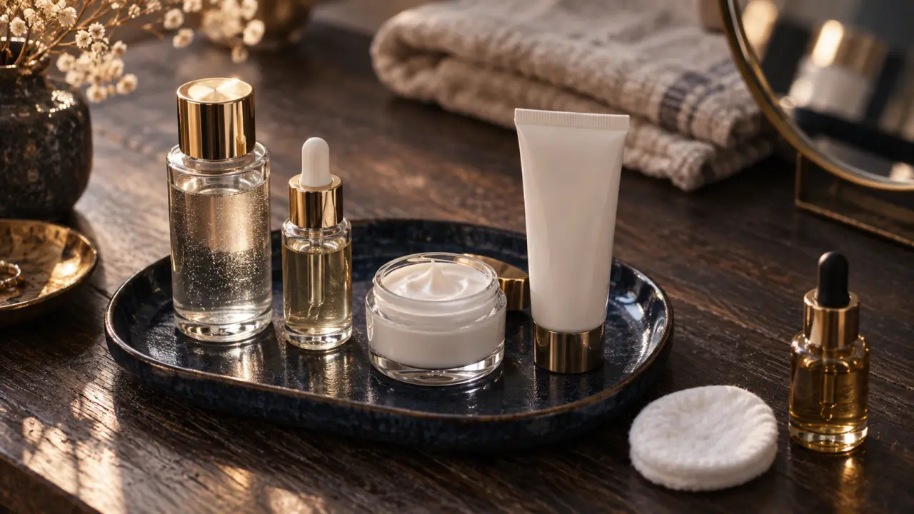 Routine beauté visage 40 ans : flacons matin et soir pour protéger la peau