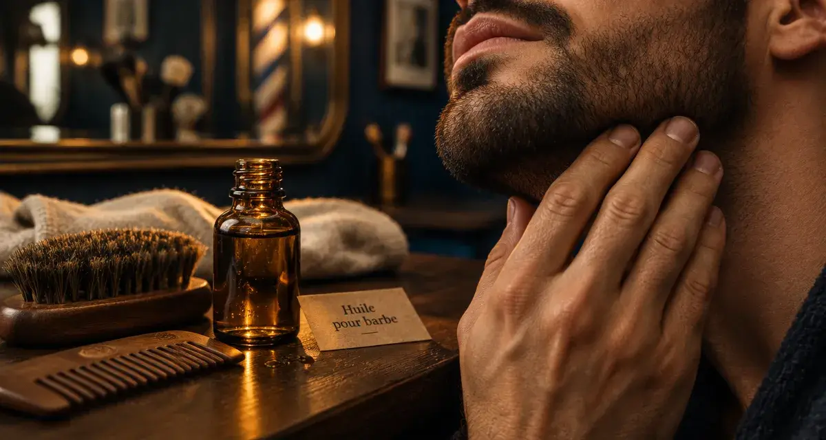 Huile pour barbe pour adoucir les poils et apaiser la peau